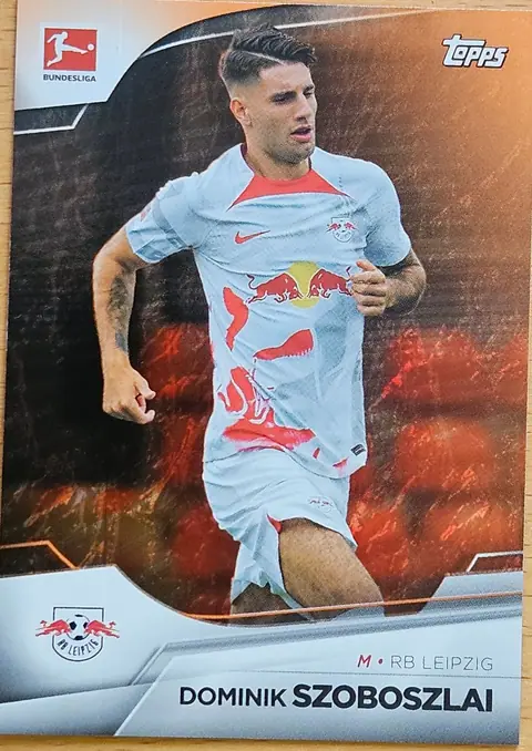 Front of Dominik Szoboszlai's 2022–23 Topps Bundesliga card