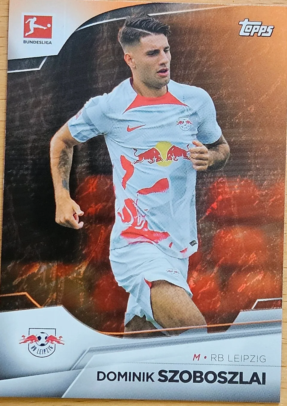 Front of Dominik Szoboszlai's 2022–23 Topps Bundesliga card