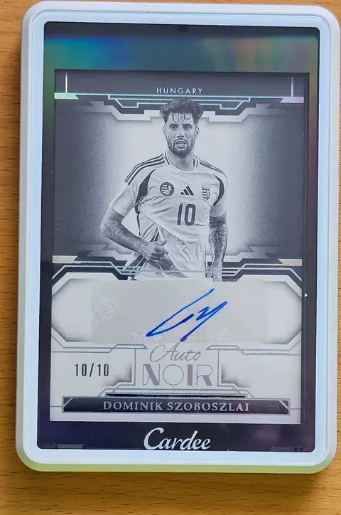 Front of Dominik Szoboszlai's 2024–25 Panini Noir Soccer card
