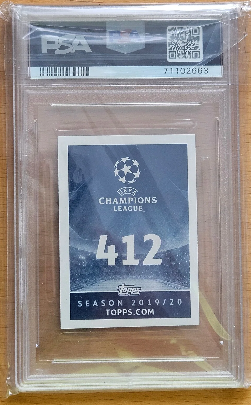 Back of Dominik Szoboszlai's 2019–20 Topps UEFA Champions League Stickers card