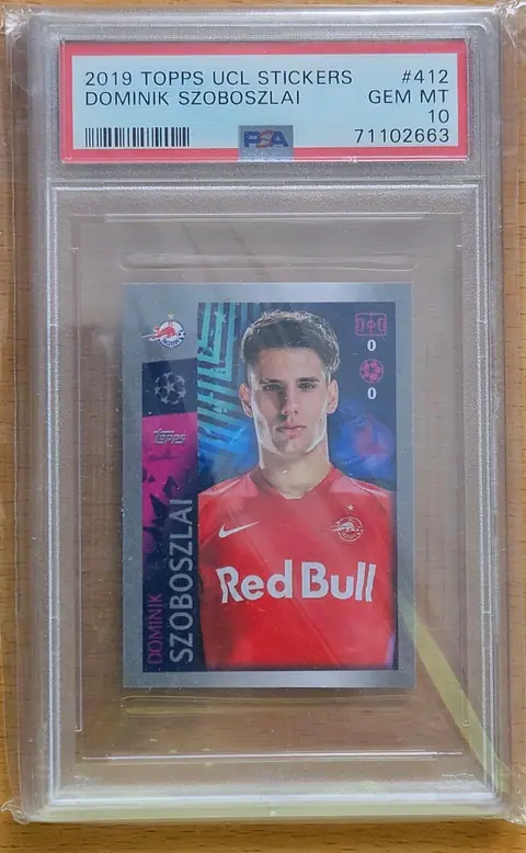 Front of Dominik Szoboszlai's 2019–20 Topps UEFA Champions League Stickers card